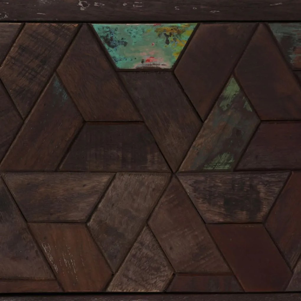 Móvel de TV madeira recuperada maciça 140x30x45 cm