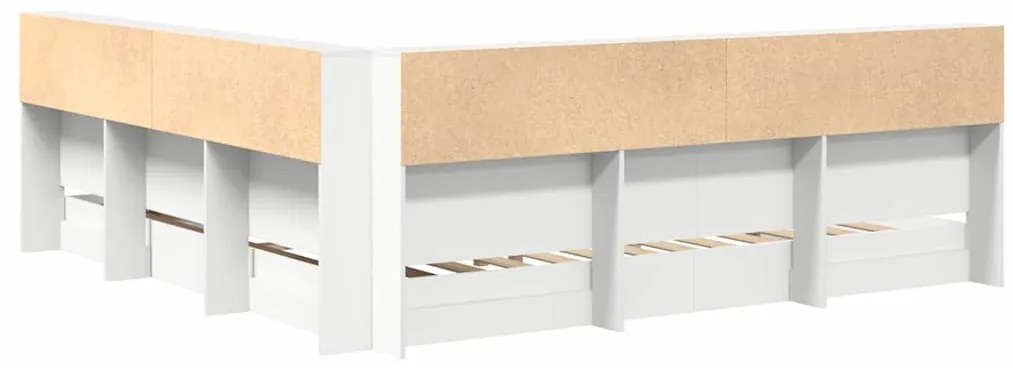 Cama Estante Branca 180x200 cm Madeira Engineered