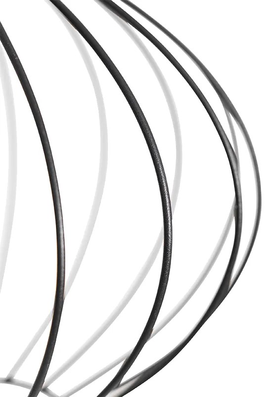 Candeeiro de pé industrial preto 23 cm - Margarita