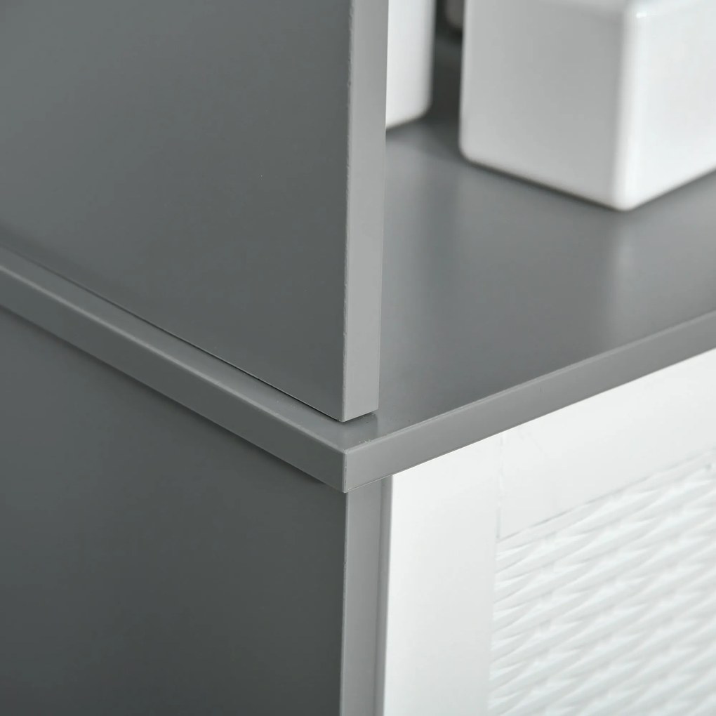 kleanklin Armário para Casa de Banho com Prateleiras 1 Armário com Prateleira Interior Ajustável Móvel Auxiliar de Armazenamento para Sala de Estar Co