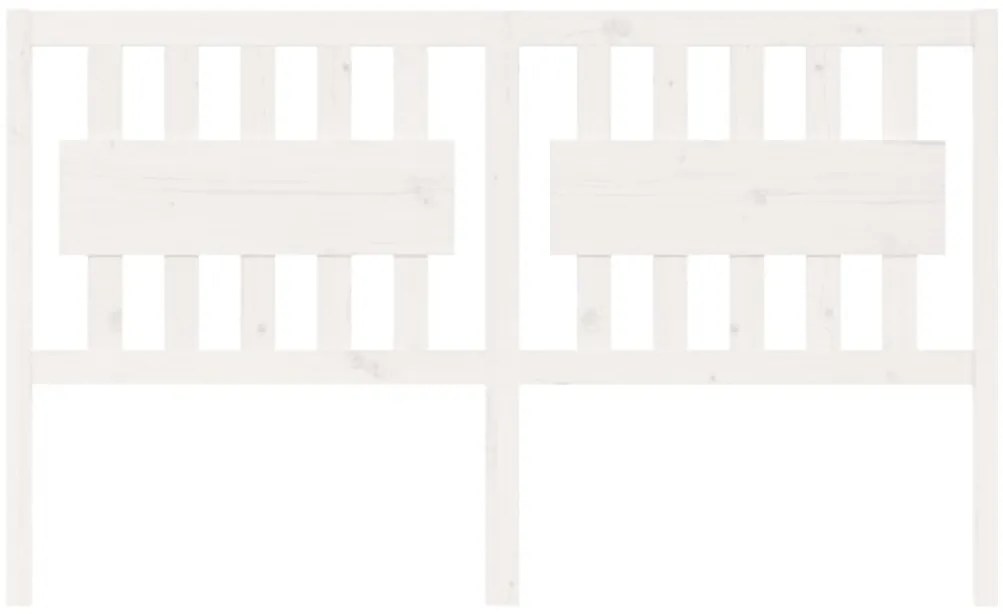 Cabeceira de cama 165,5x4x100 cm madeira de pinho maciça branco