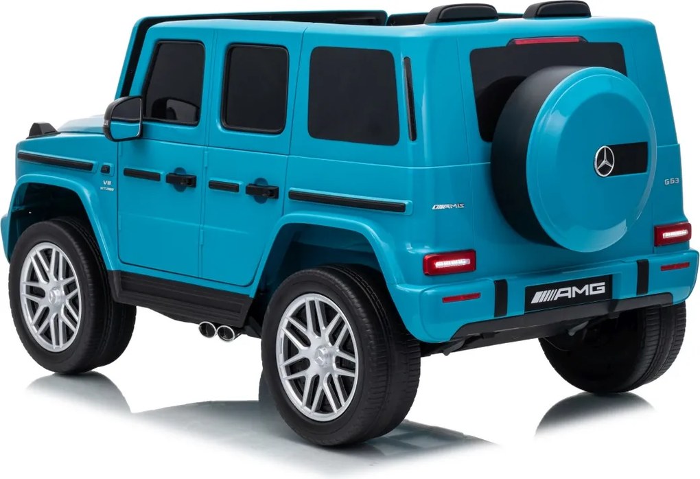Carro elétrico para Crianças 3 a 7 anos*, 12V 4x4 Mercedes G63 AMG Rodas Espuma EVA, Controle remoto Azul