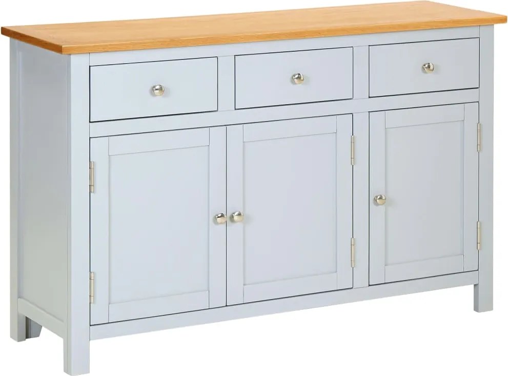 vidaXL Aparador 110x33,5x70 cm madeira de carvalho maciça