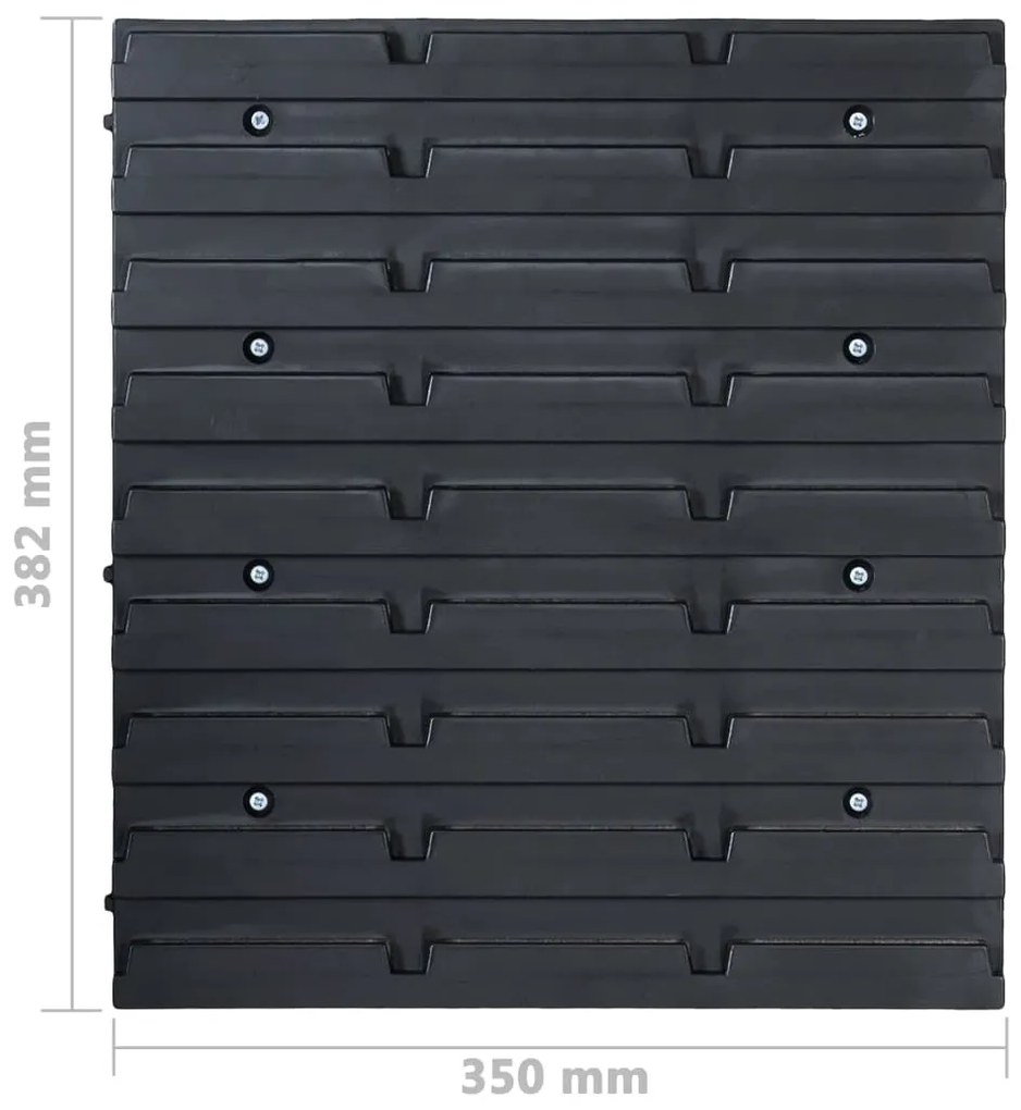 32 pcs kit caixas arrumação com painéis parede vermelho e preto