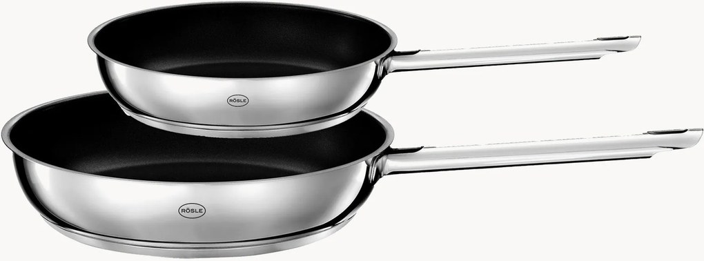 Frigideiras em aço inoxidável Moments, conjunto de 2