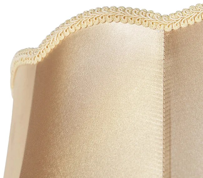 Abajur de Seda Dourado 45 cm - Granny Retro