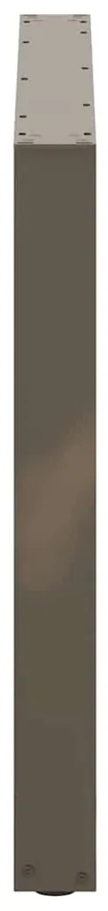 Pés para mesa de jantar em formato de U, 2 peças, aço natural, 100x(72