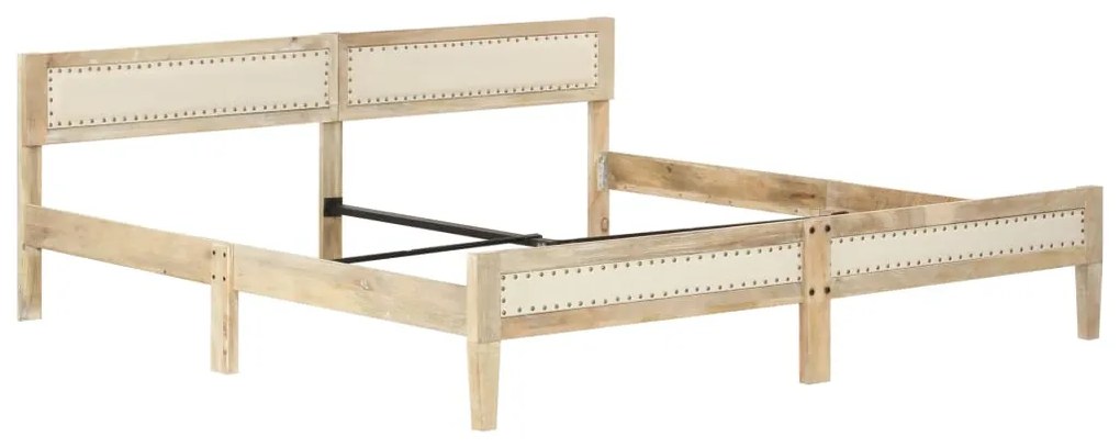 Estrutura de cama 200 cm madeira de mangueira maciça