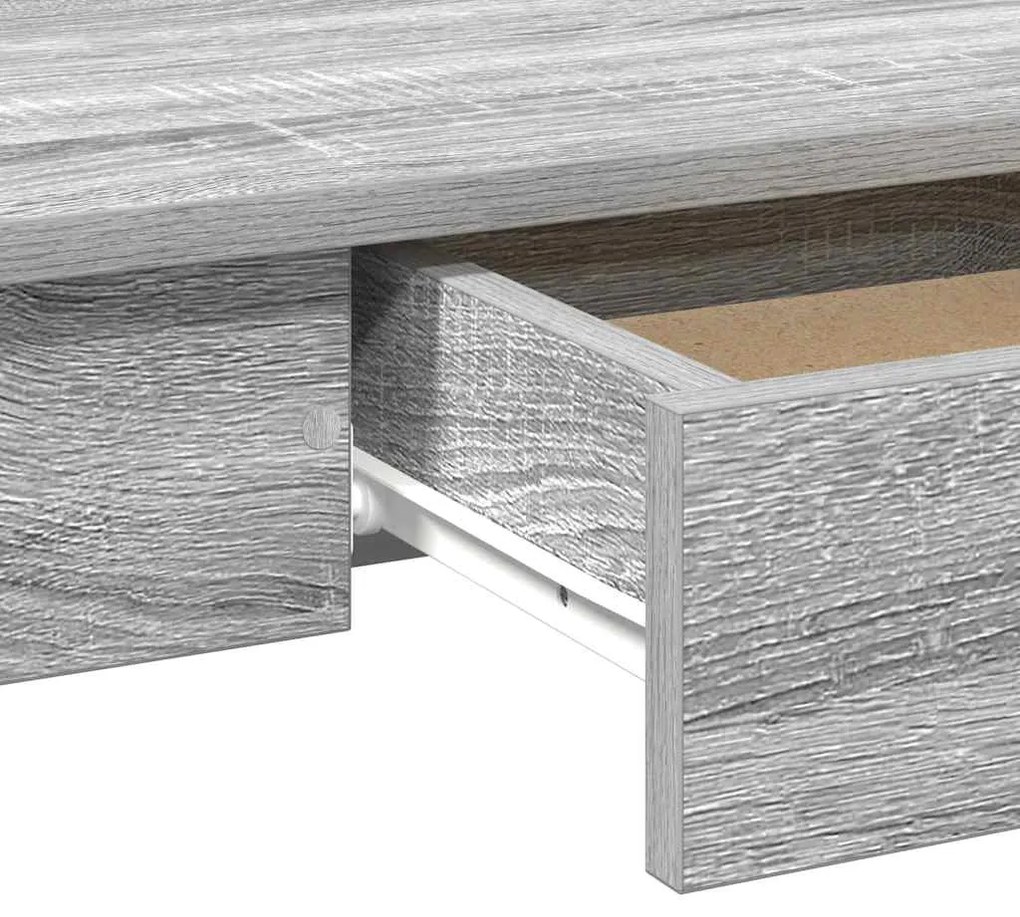 Secretária 100x45x75cm derivados de madeira cor cinzento sonoma