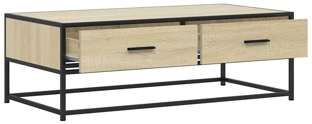 Mesa de centro 100x50x35cm deriv. madeira/metal carvalho sonoma