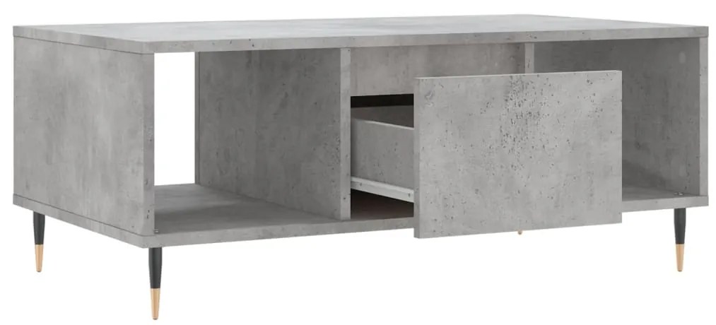 Mesa de centro 90x50x36,5 cm derivados madeira cinzento cimento