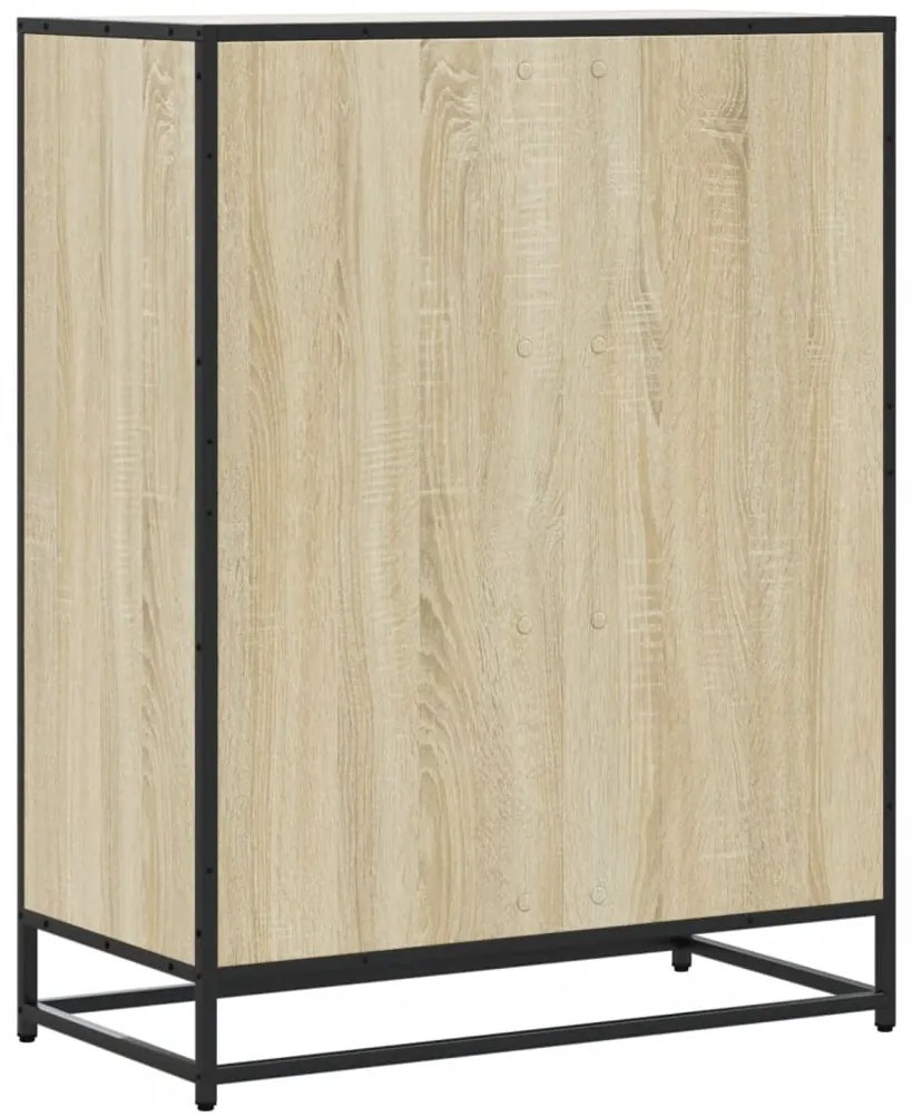 Sapateira 75x38x97,5 cm deriv. de madeira/metal carvalho sonoma