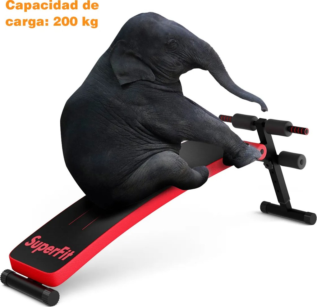 Banco ajustável exercicios de treino dobrável Banco para alongamentos para casa, ginásio, escritório Vermelho