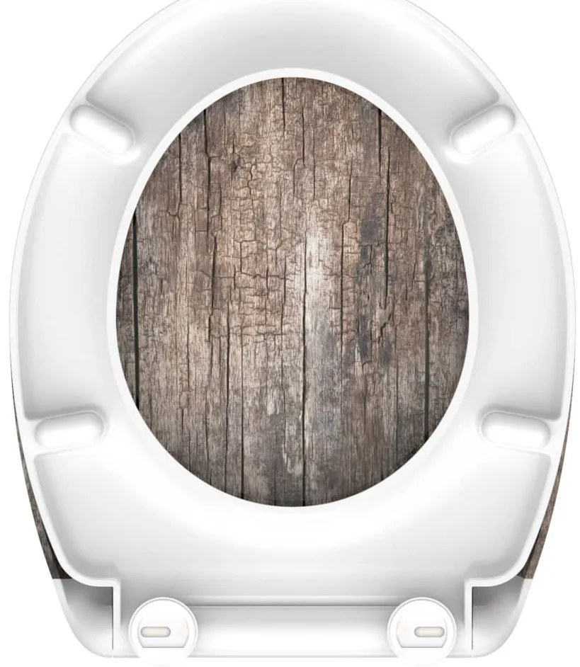 SCHÜTTE Assento de sanita c/ fecho suave OLD WOOD duroplast estampado
