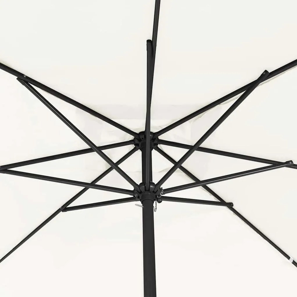 Guarda-Sol Quadrado 295x245 cm Branco Areia