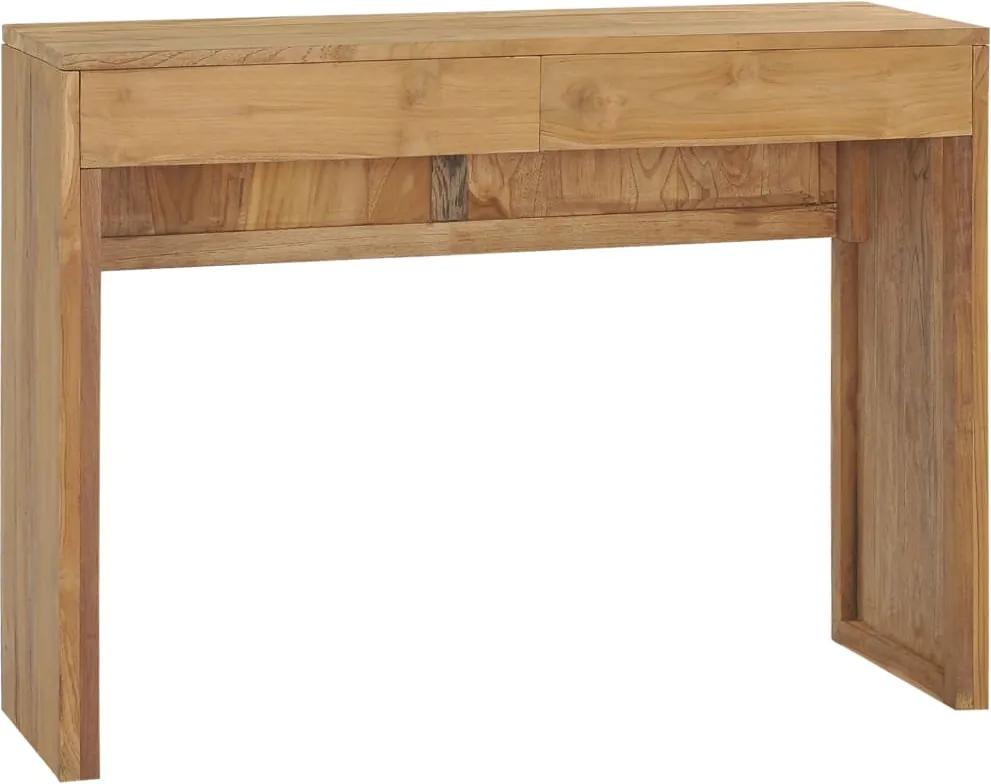 Mesa consola 100x35x75 cm madeira de teca maciça
