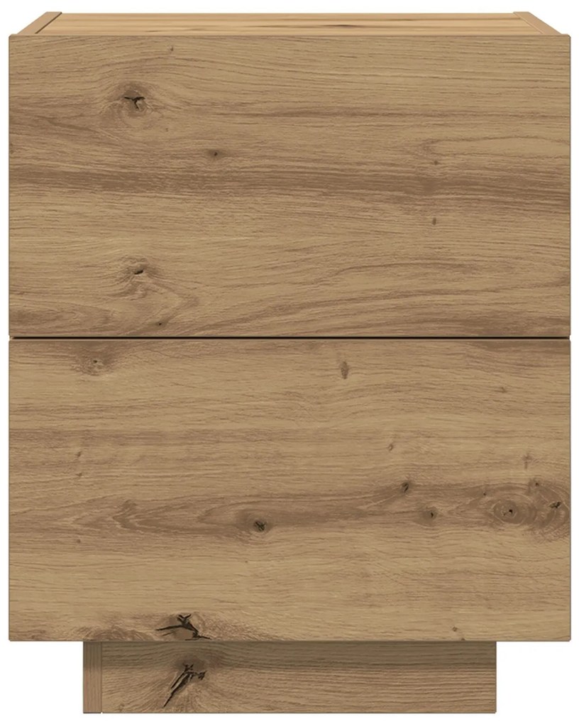 Cristaleira vidaXL com Luzes LED Carvalho Artesanal 45x40x55 cm