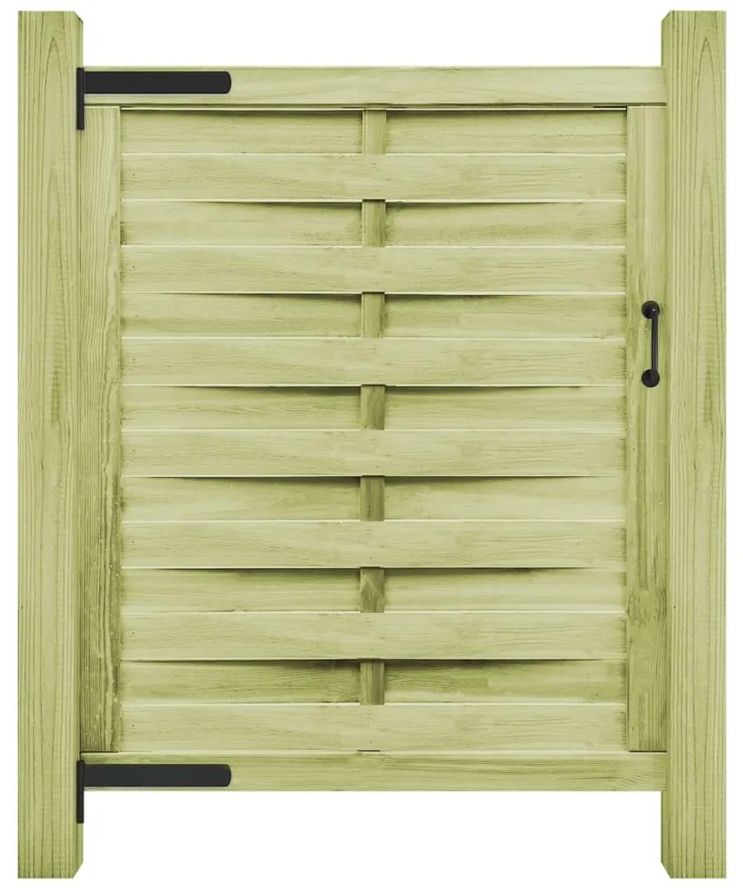 Portão de jardim 100x125 cm pinho impregnado verde