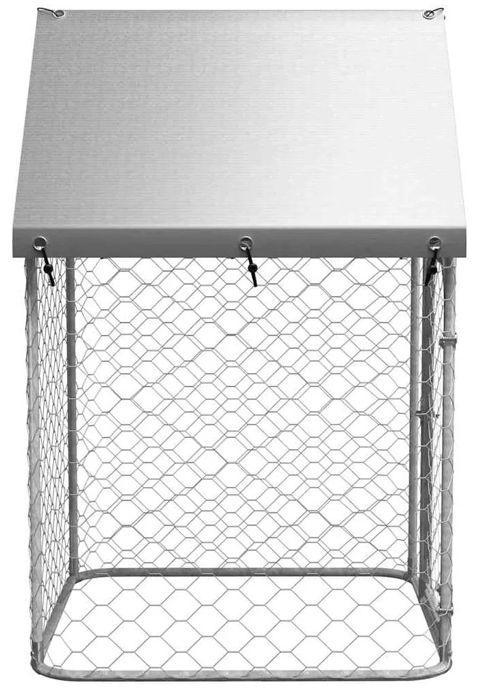 Canil de exterior com telhado 100x100x150 cm