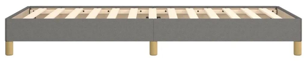 Estrutura de cama sem colchão 90x190 cm tecido cinzento-escuro