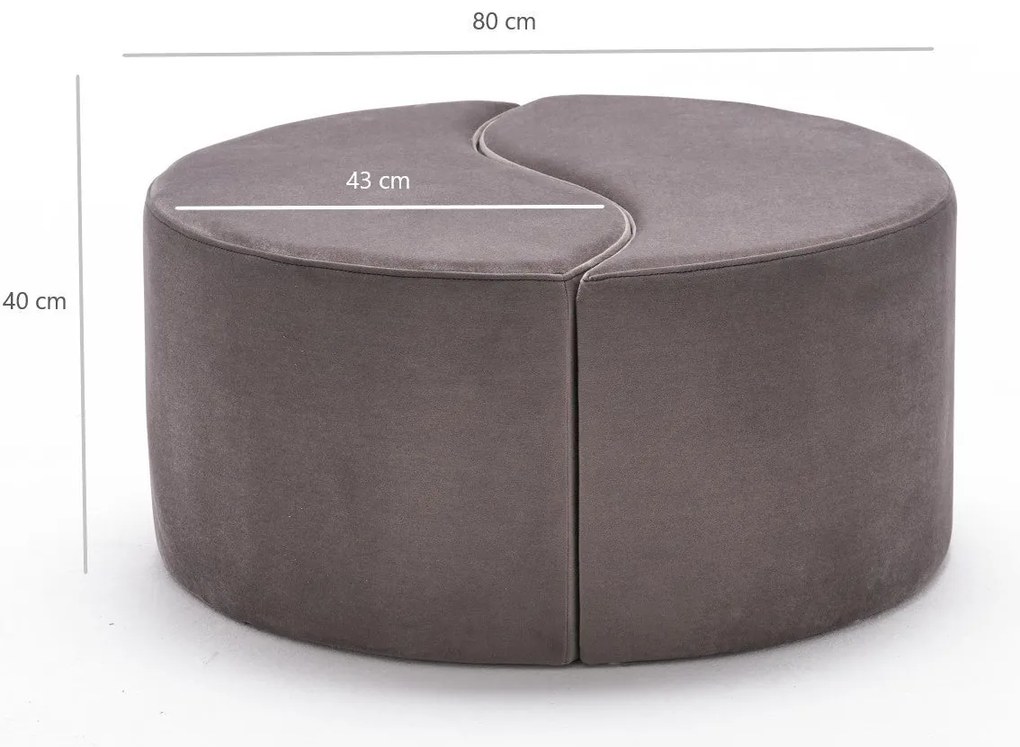 Pouffe Alis Puf – Mink – 80x40x80 cm