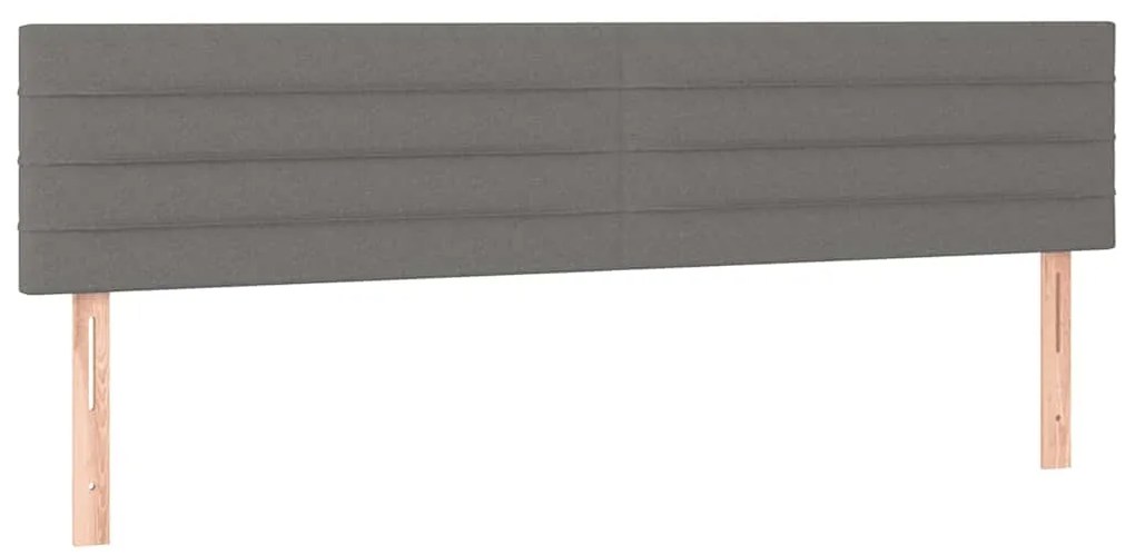 Cama boxspring com colchão 120x190 cm tecido cinzento-escuro