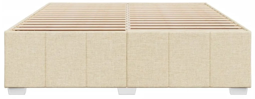 Estrutura de cama sem colchão 180x200 cm tecido cor creme