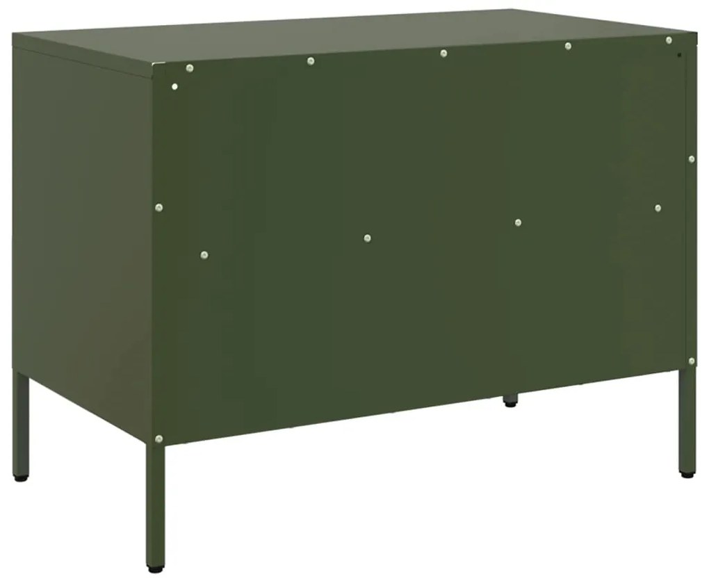 Móvel de TV 68x39x50,5 cm aço verde-azeitona