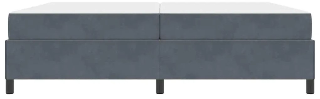 Estrutura da Cama Branco e Cinza Claro 200 x 200 cm Veludo