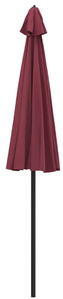 Guarda-sol exterior c/ mastro alumínio 270 cm vermelho bordô