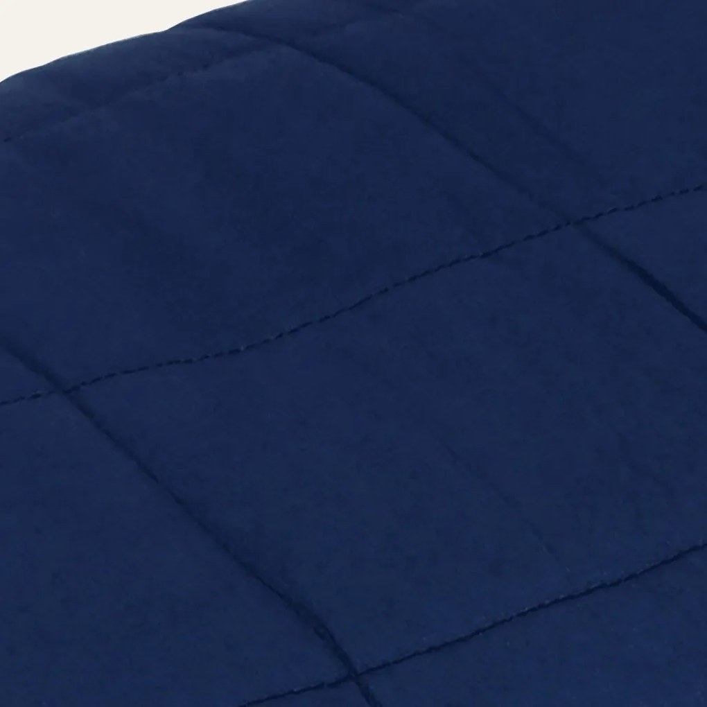 Manta pesada 10 kg 137x200 cm tecido azul