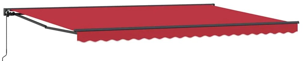 Toldo Retrátil Manual Vermelho 500x300 cm