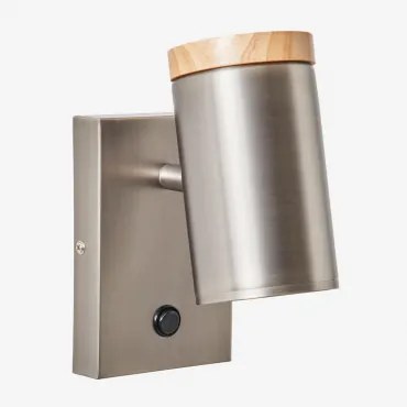 Aplique De Parede Orientável Em Ferro Amaranto Cinza Cromado - Sklum