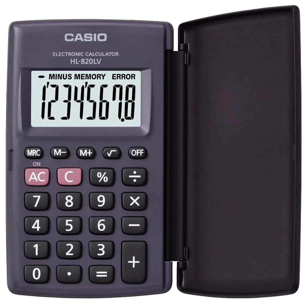 Calculadora Casio HL-820LV-BK Cinzento Resina (10 X 6 cm)