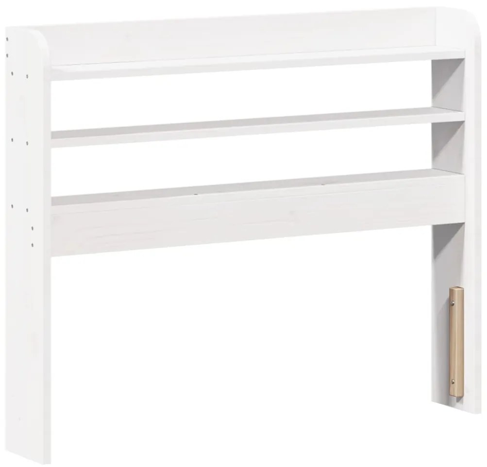 Cama sem colchão 90x200 cm madeira de pinho maciça branco