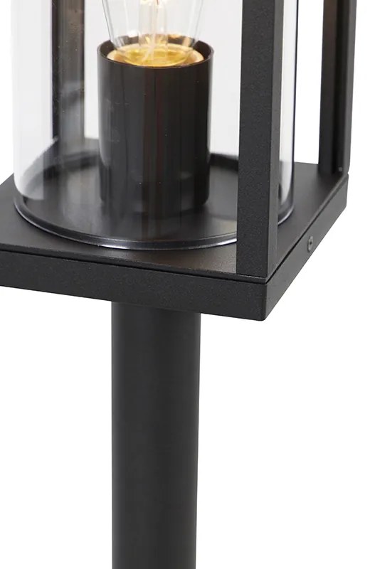 Candeeiro de pé industrial para exterior preto 100 cm IP44 - Charlois