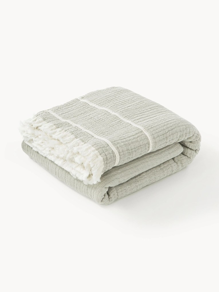 Cotton Bedspread Kailani with Fringes