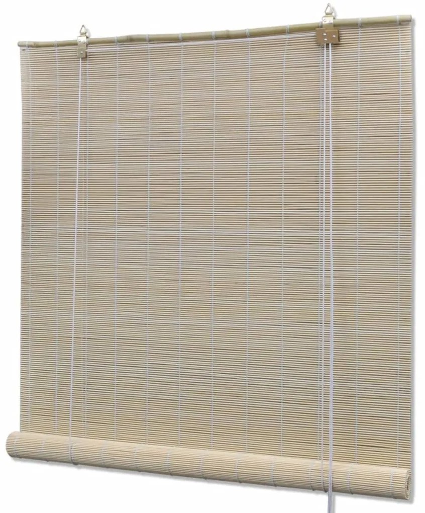 Estores de rolo em bambu natural 2 pcs 120x160 cm