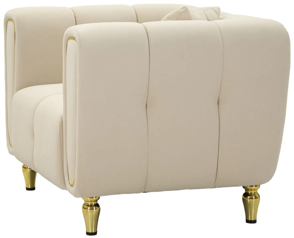 POLTRONA ALMA CREME COM ALMOFADA 97X81X71CM