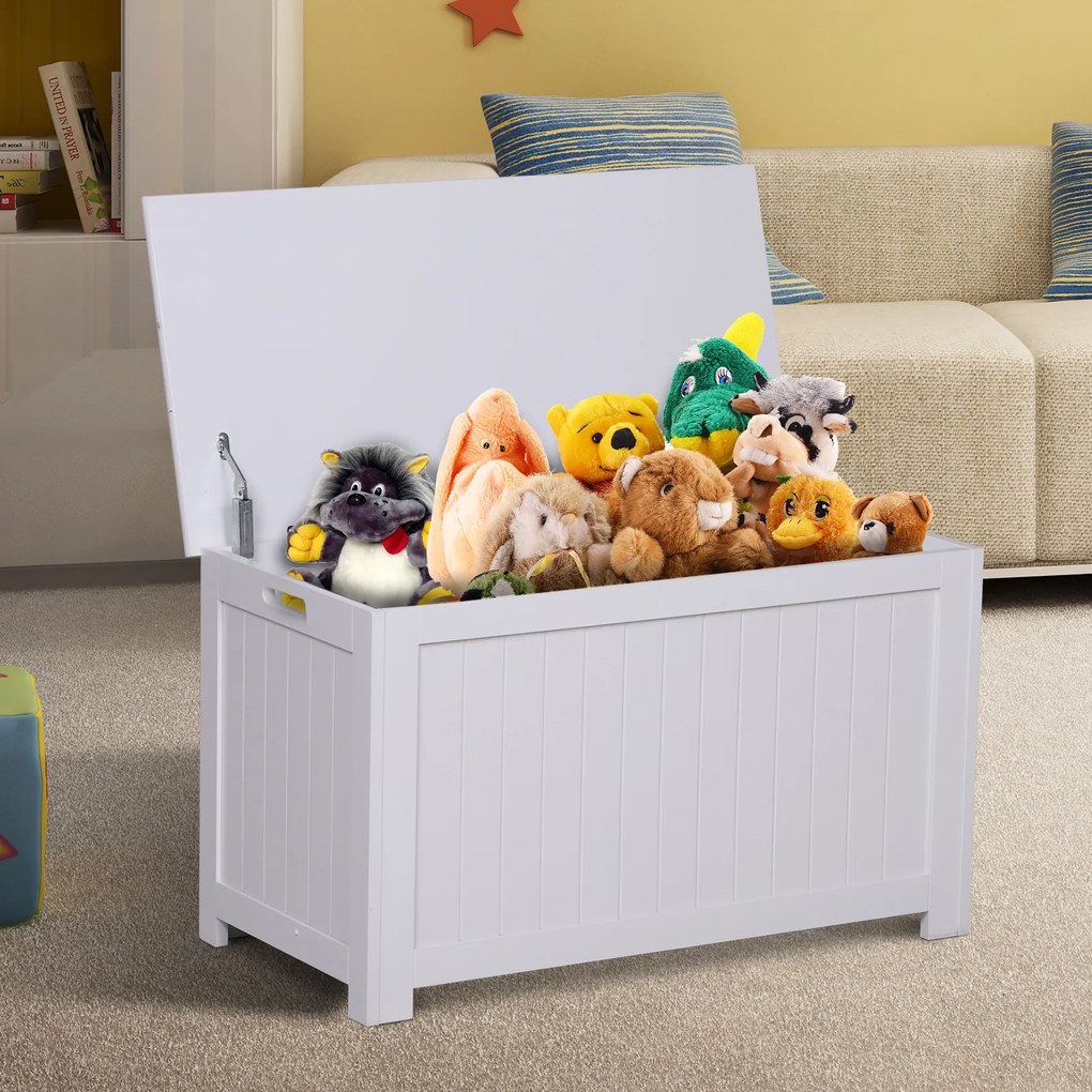 Armário de madeira para armazenamento de roupas brinquedos banco de armazenamento para sala de estar e banheiro carga de 20 kg branco 81 x 40 x 46 cm