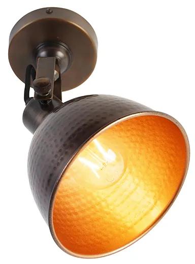 Luminária de parede industrial de cobre com latão ajustável - Liko Industrial