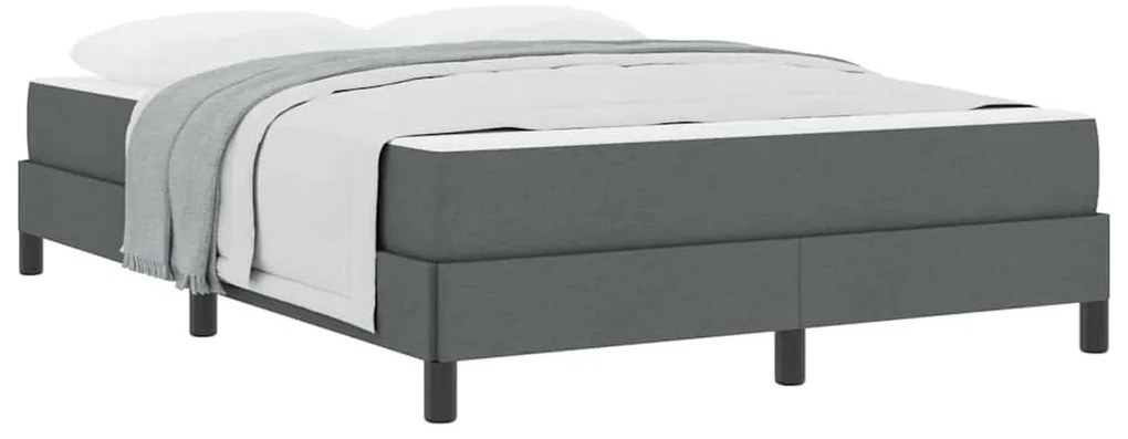 Cama Box Outros Cinzento escuro 140 x 190 cm tecido