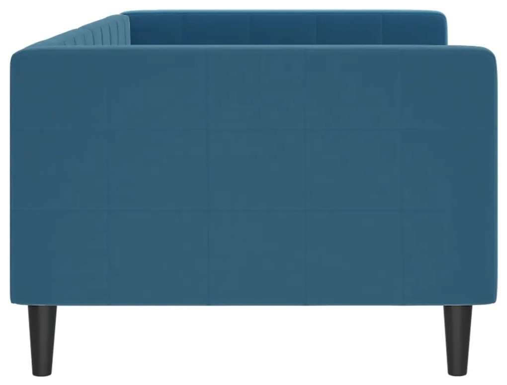 Sofá-cama 90x200 cm veludo azul