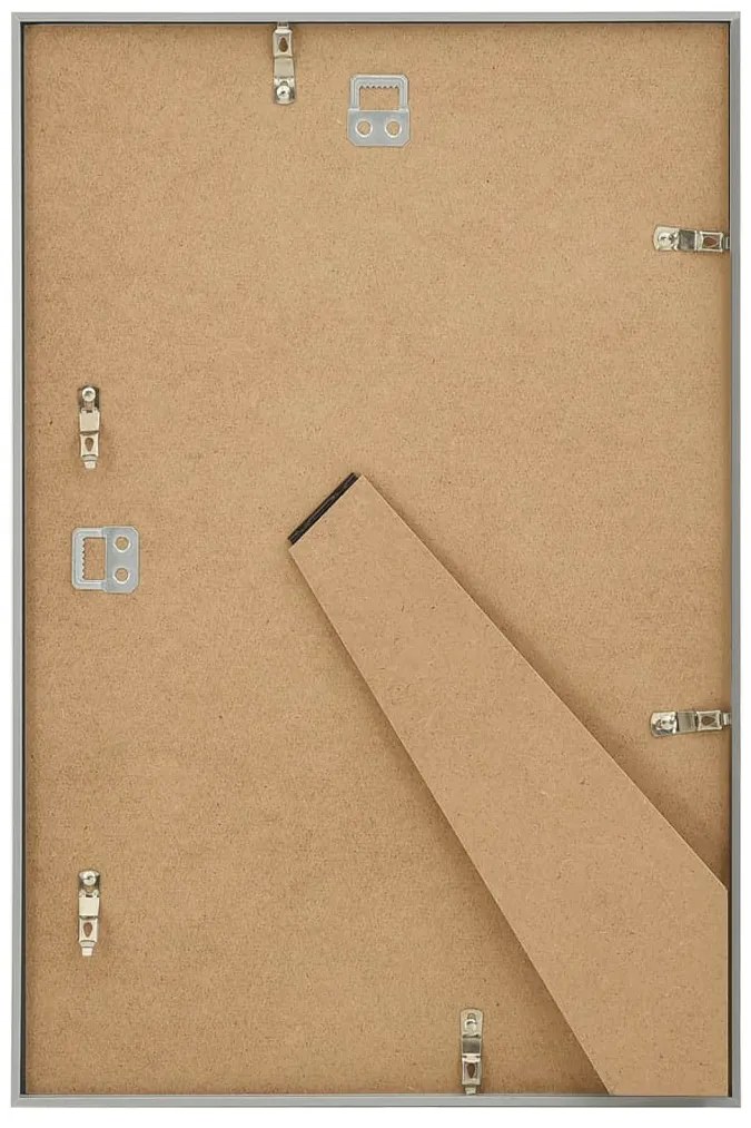 Molduras para parede ou mesa 5 pcs 70x90 cm MDF prateado