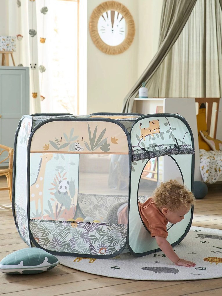 Tenda com bolas verde