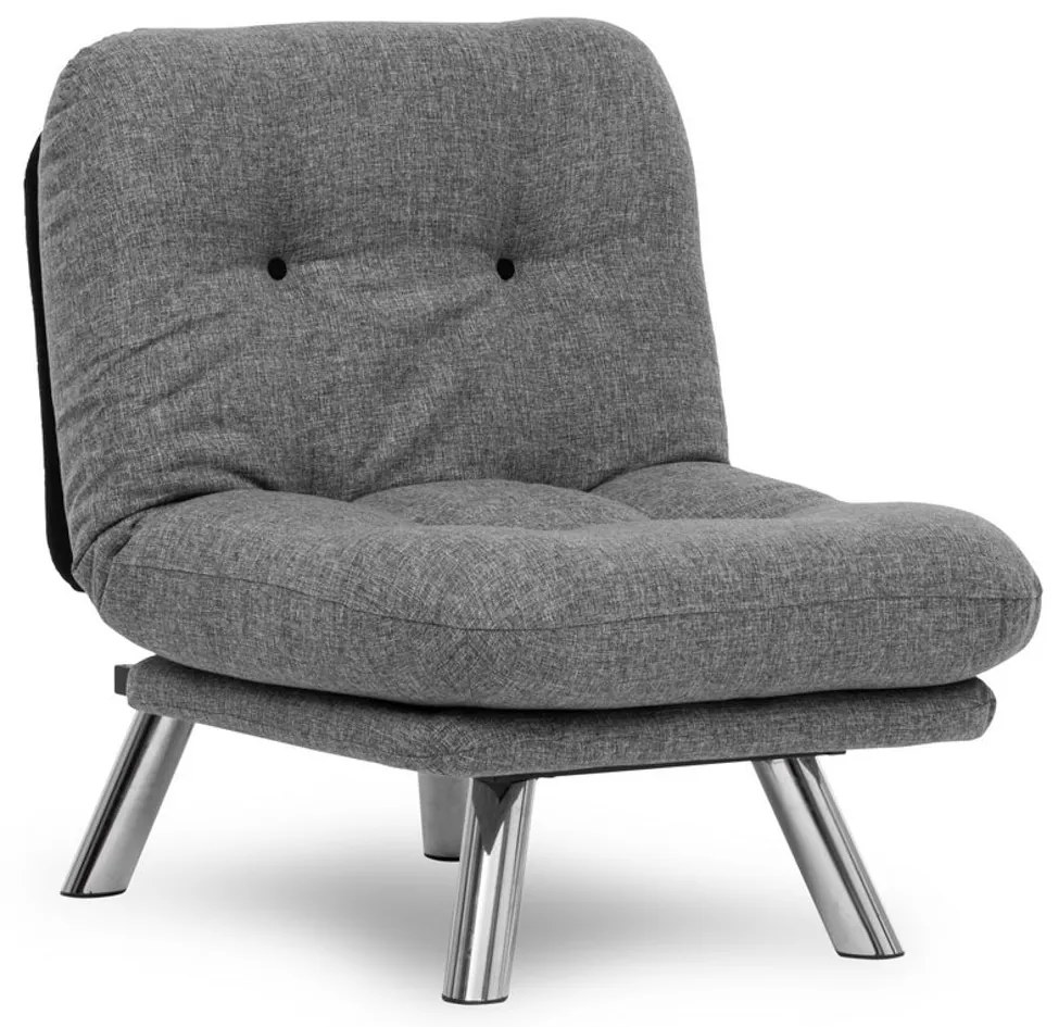 Sofá-Cama Individual Misa – Cinzento Claro – 110x70 cm