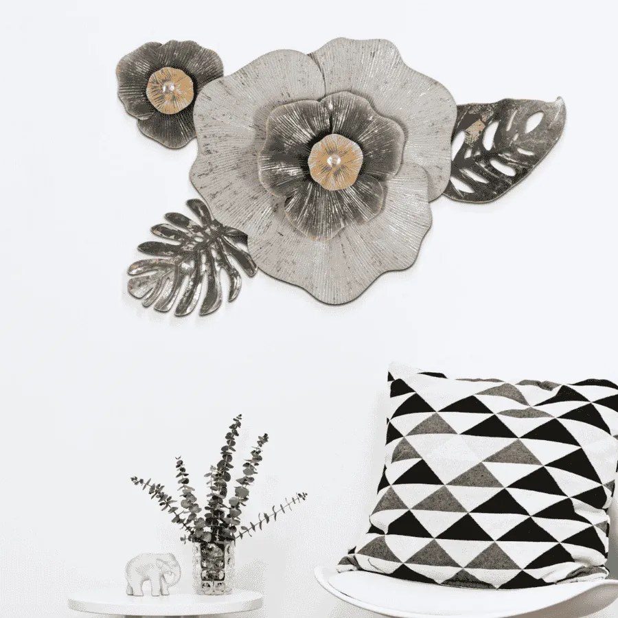 PAINEL DE PAREDE DE FERRO 3D EDY -B- CM 74,9X7X47,6 MULTICOLOR