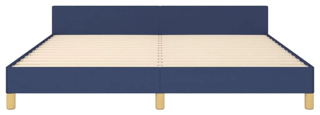 Estrutura de cama sem colchão 160x200 cm tecido azul
