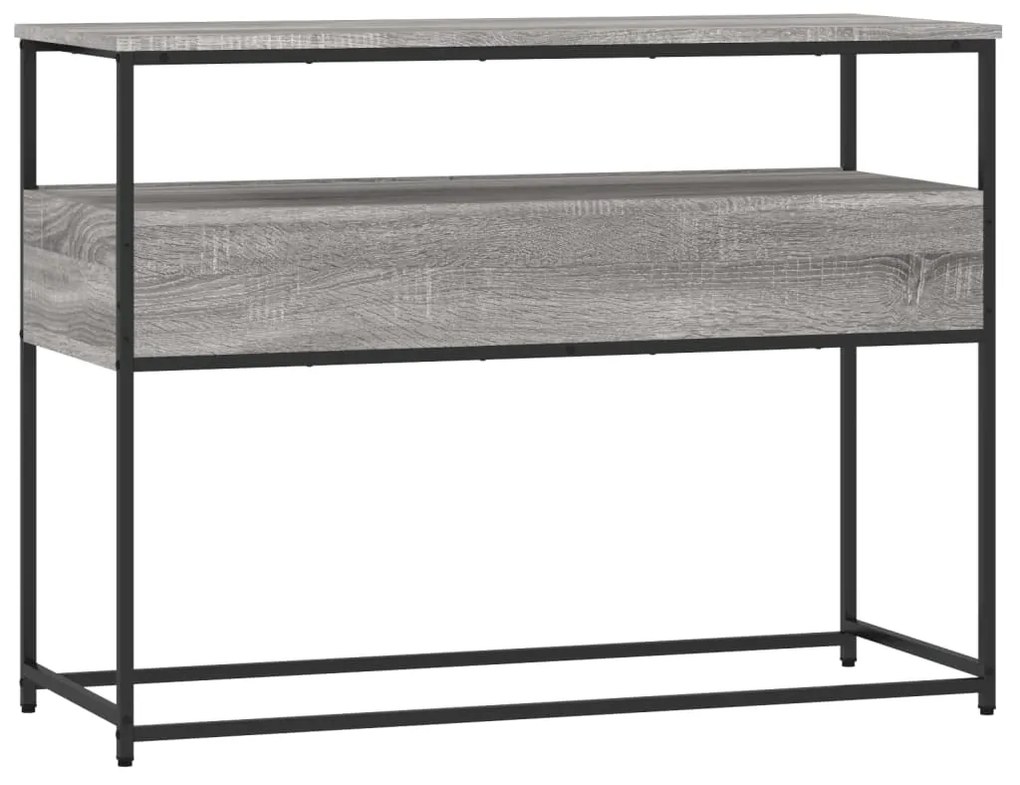 Mesa consola 100x40x75 cm derivados de madeira cinzento sonoma