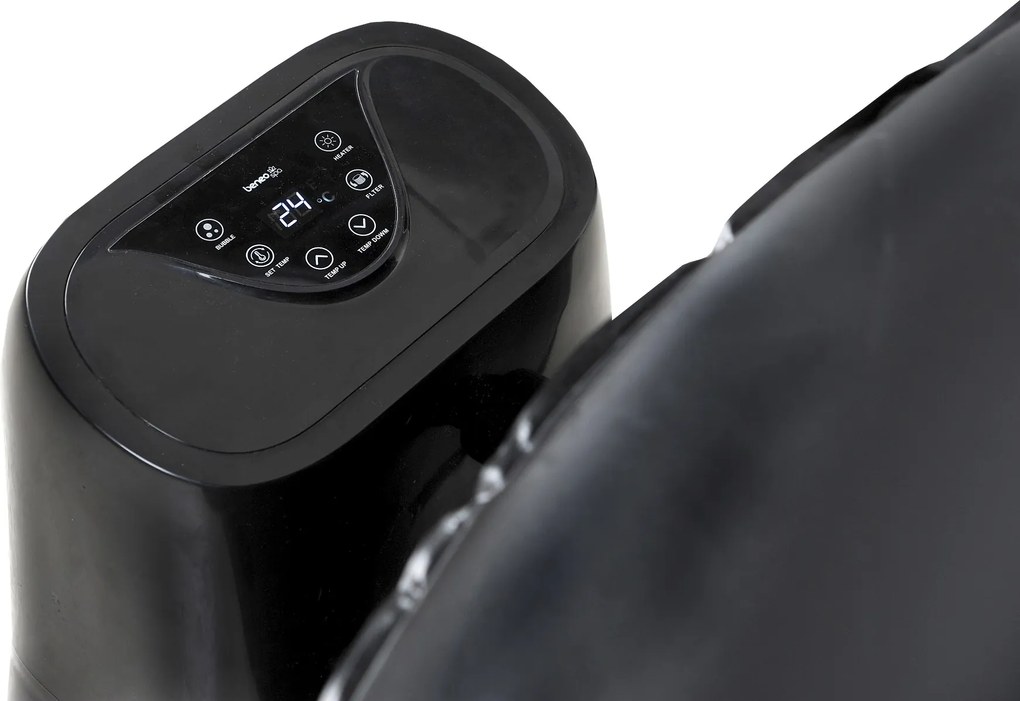 Spa de bolhas insuflável portátil para 6 pessoas, banheira de hidromassagem, jacuzzi, preto